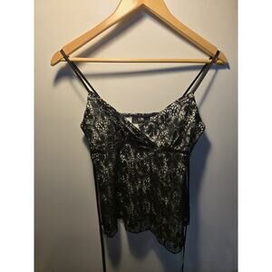 Vtg Y2K INC Babydoll M Cami | Lace Mesh | USA Festival Whimsy Soft Goth Grunge